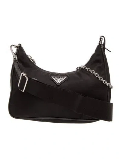 Pre-owned Prada Tessuto Nylon Re-edition 2005 In Black