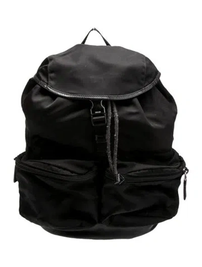Pre-owned Prada Tessuto Nylon Re-nylon Backpack In Black