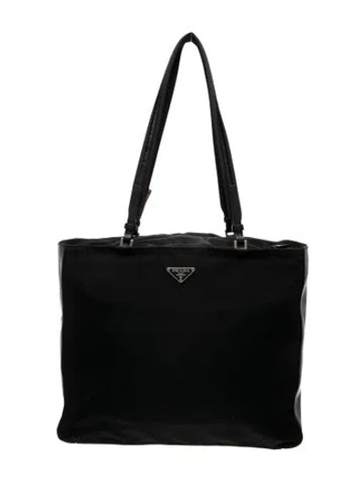 Pre-owned Prada Tessuto Nylon Shoulder Bag In Black