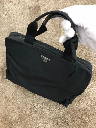 Pre-owned Prada Tessuto Nylon Shoulder Bag In Black