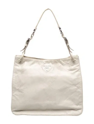Pre-owned Prada Tessuto Nylon Shoulder Bag In Neutral