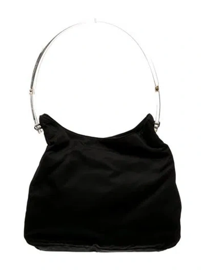 Pre-owned Prada Tessuto Nylon Shoulder Bag Vintage In Black