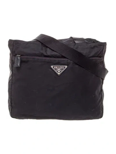Pre-owned Prada Tessuto Nylon Shoulder Bag Vintage In Blue