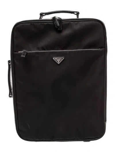 Pre-owned Prada Tessuto Nylon Suitcase In Black