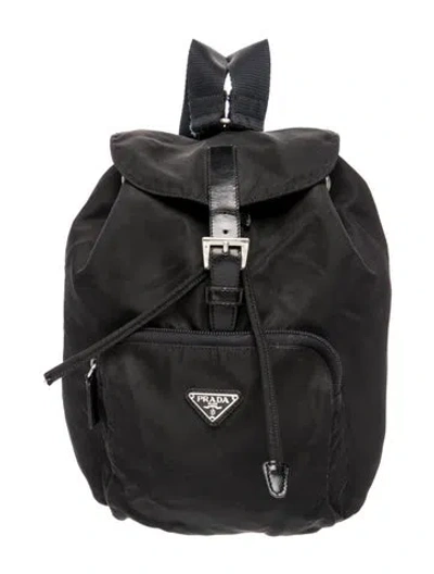 Pre-owned Prada Tessuto Nylon Tessuto Nylon Backpack In Black