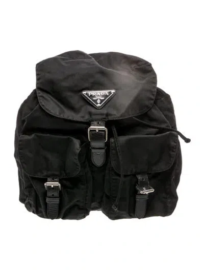 Pre-owned Prada Tessuto Nylon Tessuto Nylon Backpack In Black