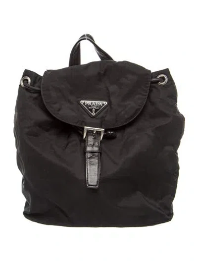 Pre-owned Prada Tessuto Nylon Tessuto Nylon Backpack In Black