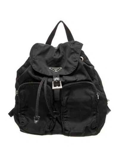 Pre-owned Prada Tessuto Nylon Tessuto Nylon Backpack In Black