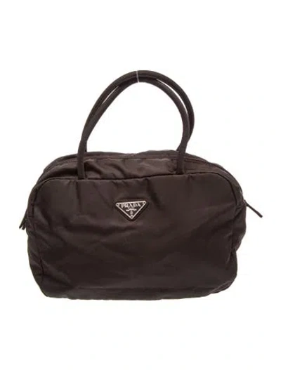 Pre-owned Prada Tessuto Nylon Tessuto Nylon Handle Bag In Brown