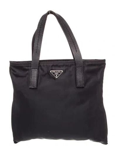 Pre-owned Prada Tessuto Nylon Tessuto Nylon Tote Bag Mini Vintage In Black