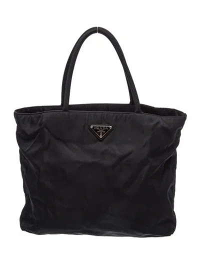 Pre-owned Prada Tessuto Nylon Tessuto Nylon Tote In Black