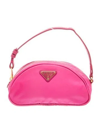 Pre-owned Prada Tessuto Nylon Tessuto Pouch In Pink