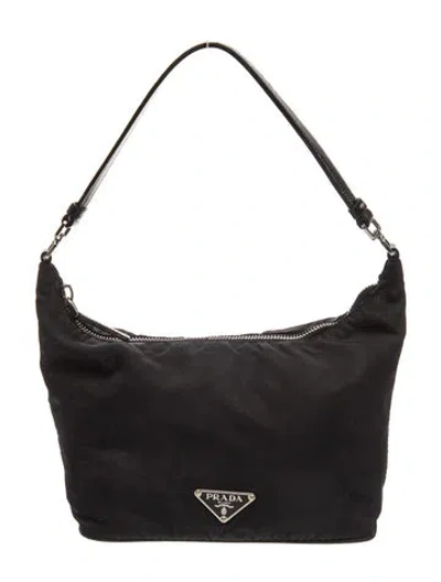 Pre-owned Prada Tessuto Nylon Tessuto Sirio Pochette 2025 In Black