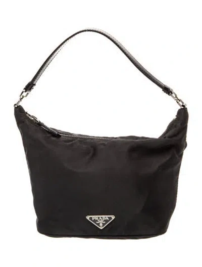 Pre-owned Prada Tessuto Nylon Top Handle Bag In Black