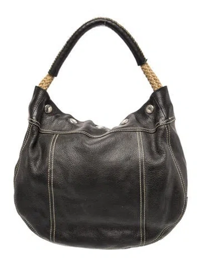 Pre-owned Prada Tessuto Nylon Top Handle Bag Vintage In Black