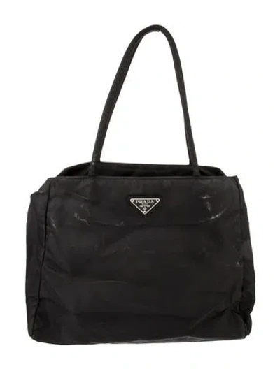 Pre-owned Prada Tessuto Nylon Tote In Black