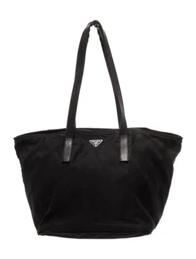 Pre-owned Prada Tessuto Nylon Tote In Black