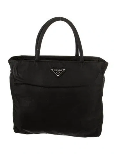 Pre-owned Prada Tessuto Nylon Tote In Black