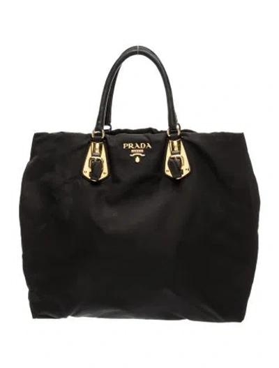 Pre-owned Prada Tessuto Nylon Tote In Black