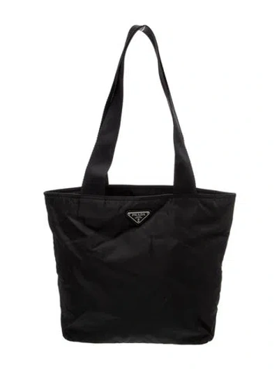 Pre-owned Prada Tessuto Nylon Tote In Black