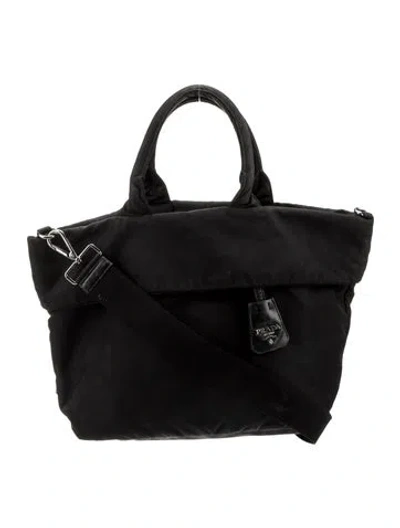 Pre-owned Prada Tessuto Nylon Tote In Black