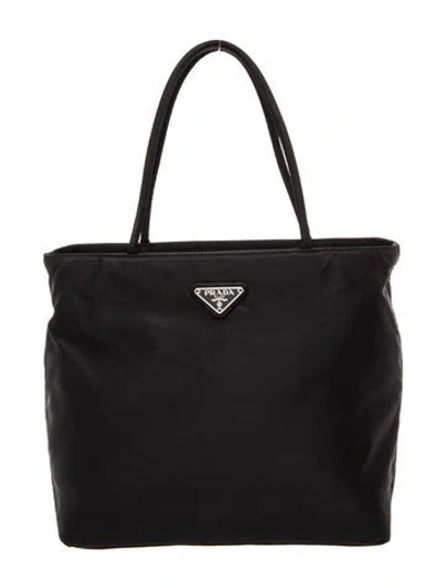 Pre-owned Prada Tessuto Nylon Tote In Black