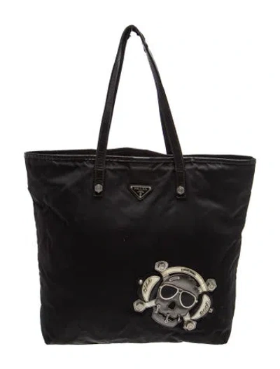 Pre-owned Prada Tessuto Nylon Tote In Black