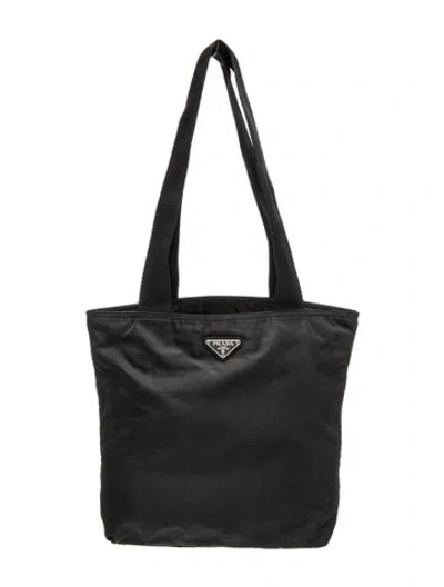 Pre-owned Prada Tessuto Nylon Tote In Black