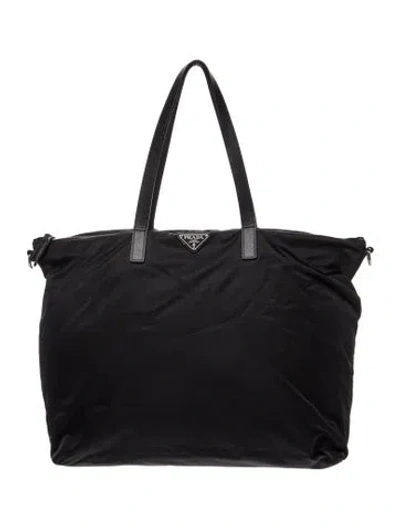 Pre-owned Prada Tessuto Nylon Tote In Black
