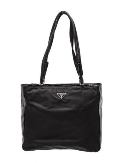 Pre-owned Prada Tessuto Nylon Tote In Black