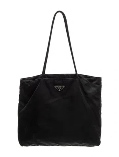 Pre-owned Prada Tessuto Nylon Tote In Black
