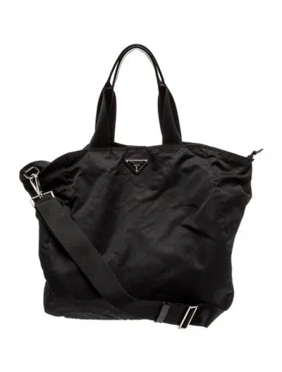 Pre-owned Prada Tessuto Nylon Tote In Black