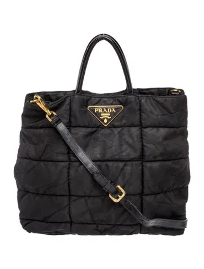 Pre-owned Prada Tessuto Nylon Tote In Black