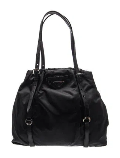 Pre-owned Prada Tessuto Nylon Tote In Black