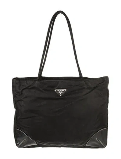 Pre-owned Prada Tessuto Nylon Tote In Blue