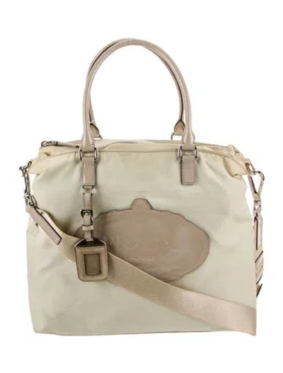 Pre-owned Prada Tessuto Nylon Tote In Neutral