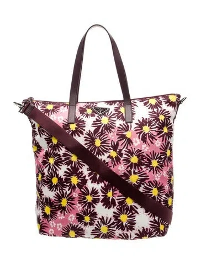 Pre-owned Prada Tessuto Nylon Tote In Pink
