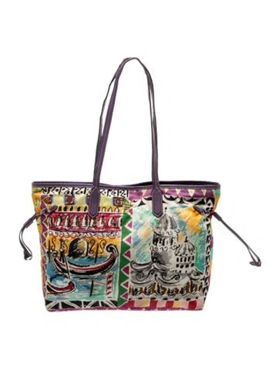Pre-owned Prada Tessuto Nylon Tote In Purple