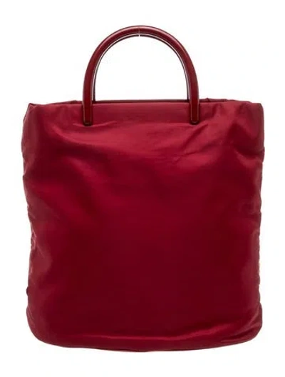 Pre-owned Prada Tessuto Nylon Tote In Red