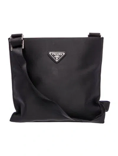 Pre-owned Prada Tessuto Nylon Tote Vintage In Black