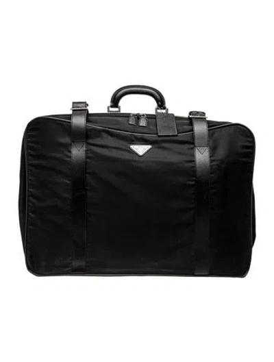 Pre-owned Prada Tessuto Nylon Travel Carry-on In Black