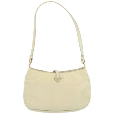 Pre-owned Prada Tessuto Pietre Crossbody Crystal Nylon Shoulder Bag Bag () In Sand