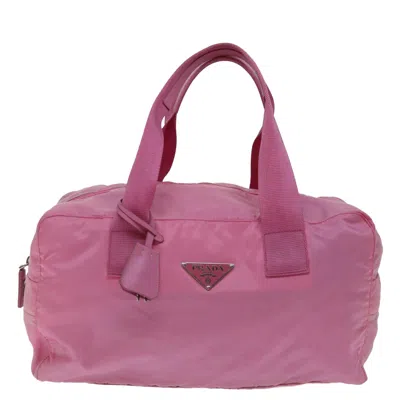 Prada Tessuto Pink Synthetic Travel Bag ()