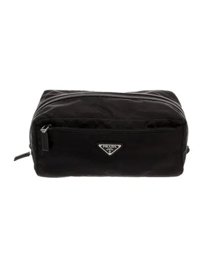 Pre-owned Prada Tessuto Pouch In Black