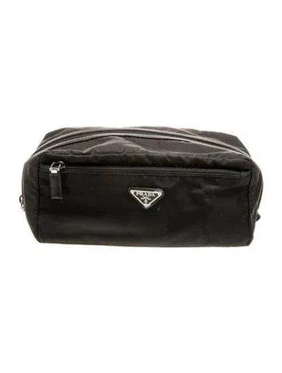 Pre-owned Prada Tessuto Pouch In Black