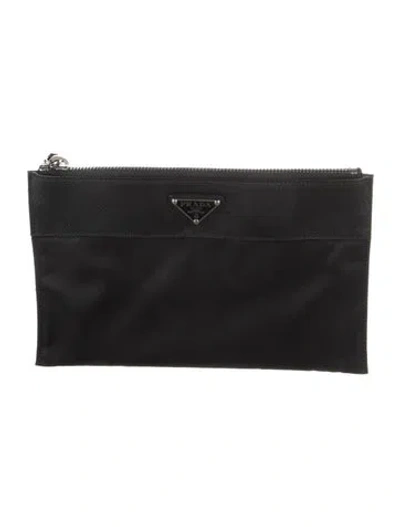 Pre-owned Prada Tessuto Pouch In Black