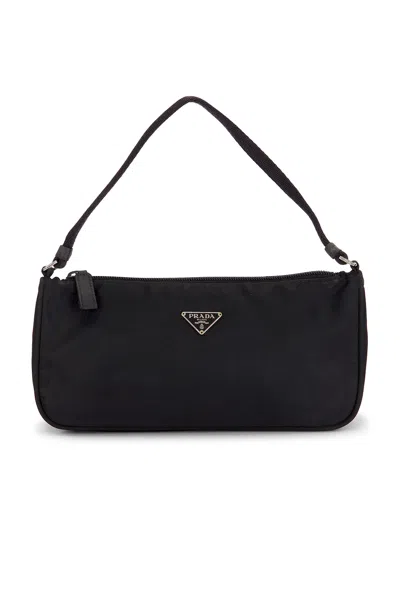 Pre-owned Prada Tessuto Pouch In Black