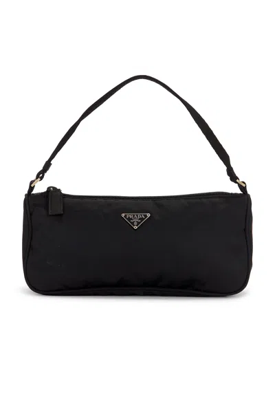 Pre-owned Prada Tessuto Pouch In Black