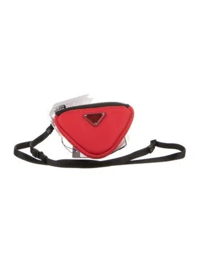 Pre-owned Prada Tessuto Pouch W/ Tags In Red