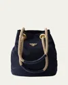 Prada Tessuto Rope Bucket Bag In F0216 Baltico
